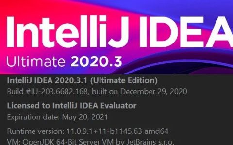 IDEA2020.2,2020.3最新永久激活方法